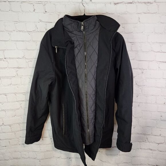 Men's Weatherproof double layered zip-up coat, size Medium - Picture 1 of 4